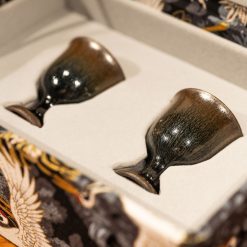 Bộ quà tặng ly kiến diêu thanh lam hào thượng phẩm